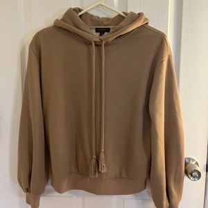 Anthropologie Current Air Taupe shimmer hoodie